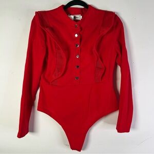 NWT Red Extra Large Ruffle Bodysuit